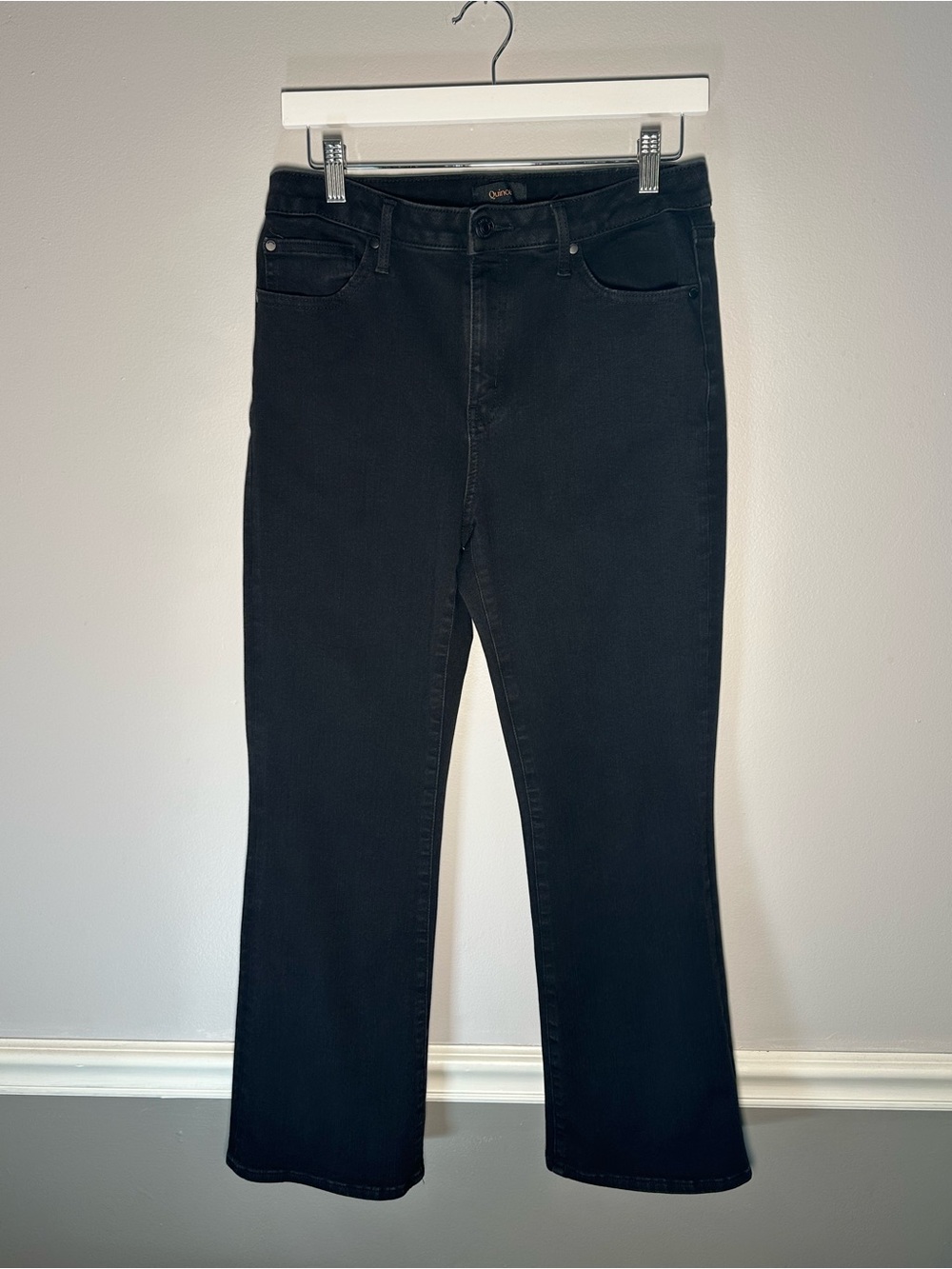 Quince Luna Stretch Flare Jeans Black 30
